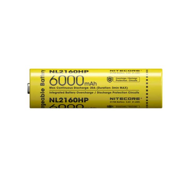 NITECORE 21700 6000mAh 20A 3.6V Li-ion Rechargeable Battery