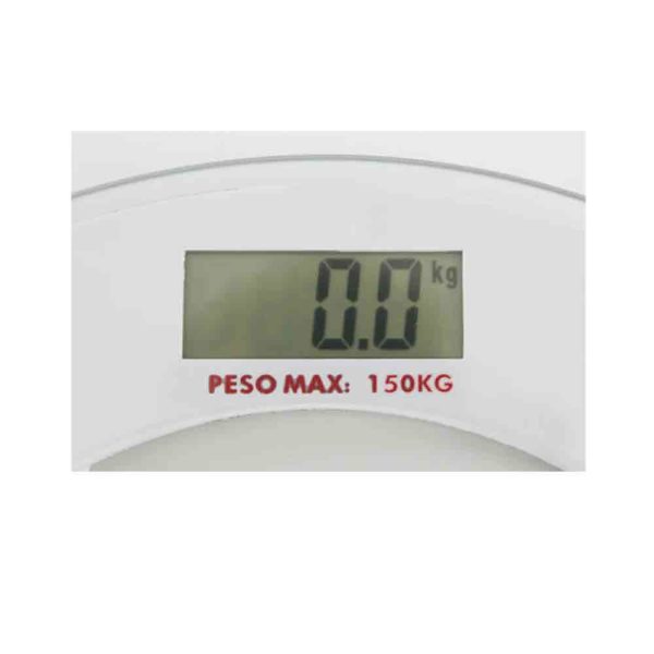 Round glass digital bathroom scale 150 kg