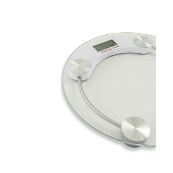Round glass digital bathroom scale 150 kg