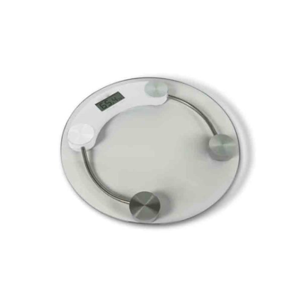 Round glass digital bathroom scale 150 kg