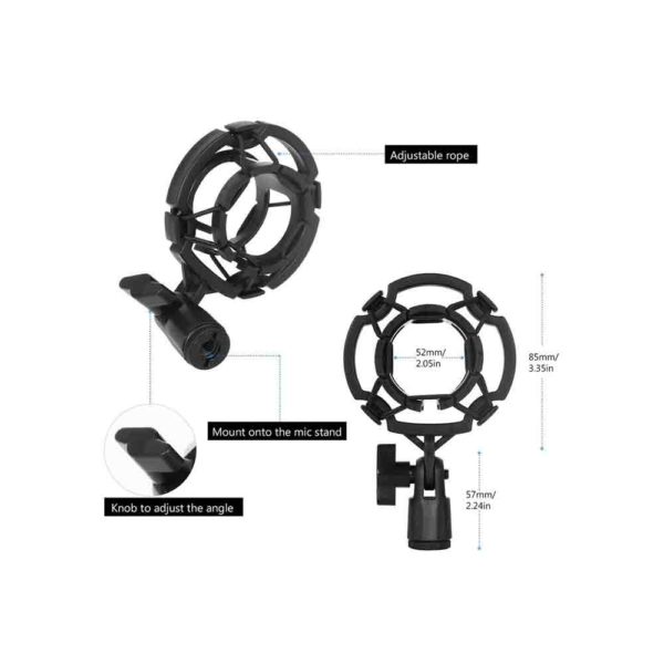 ZINGYOU Condenser Microphone Bundle, BM-800 Mic Kit with Adjustable Mic Suspension Scissor Arm