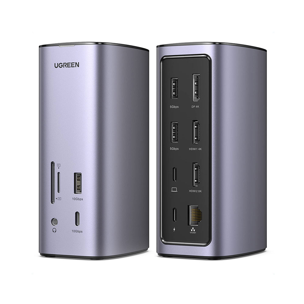 UGREEN docking station 12-in 1 USB-C to 8 k HDMI Display Port “ABCD” Triple Display Rj45