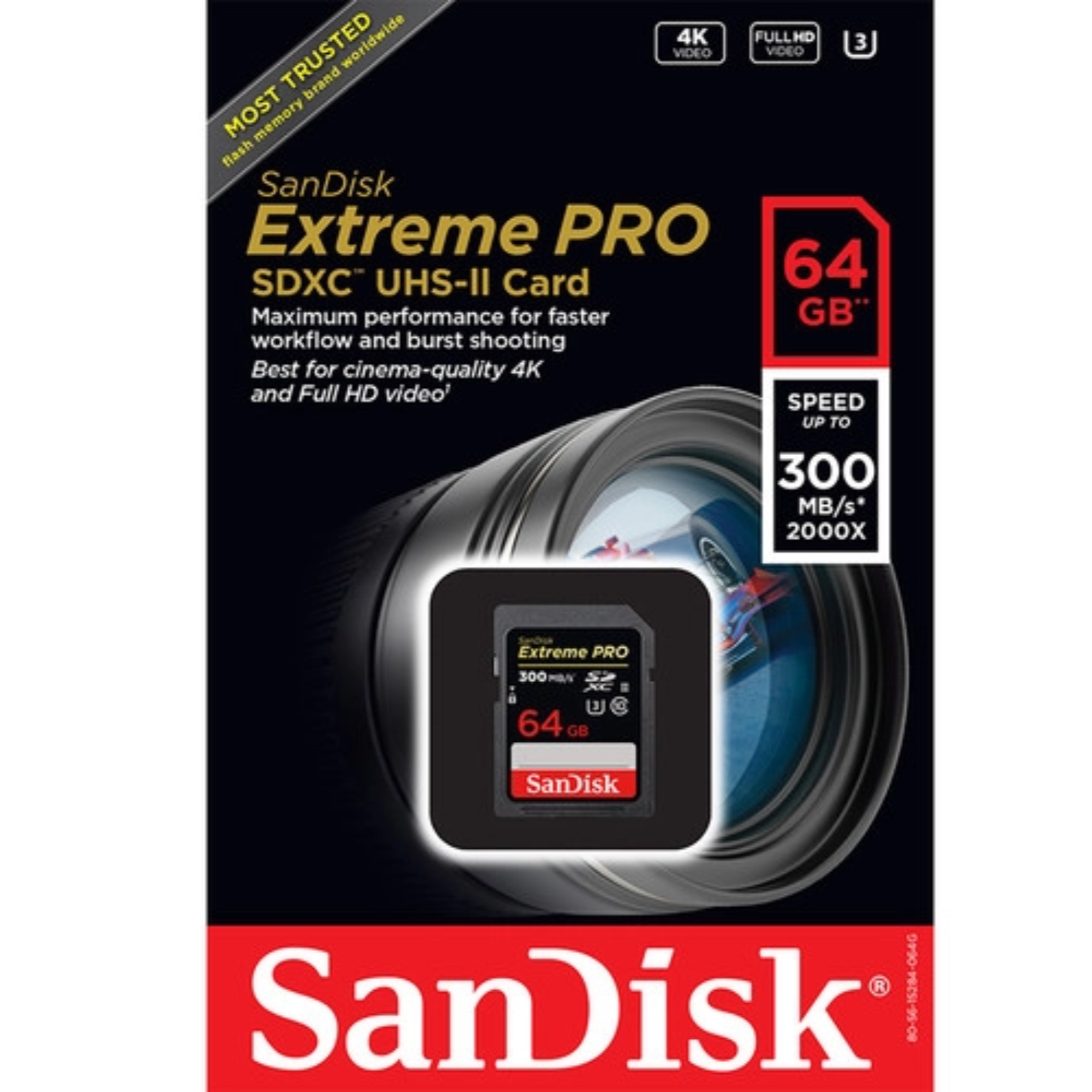 SanDisk 64GB Extreme PRO UHS-II SDXC Memory Card