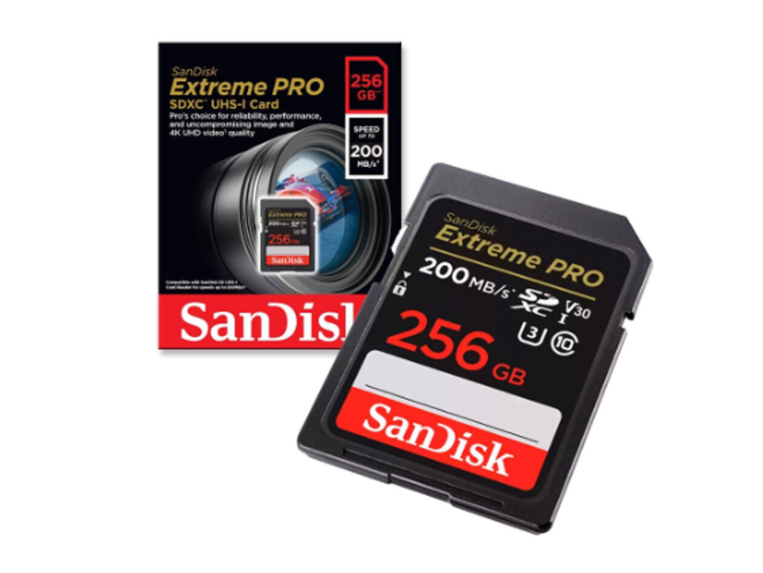 SanDisk 256GB Extreme PRO UHS-I SDXC 200 MB/s Memory Card