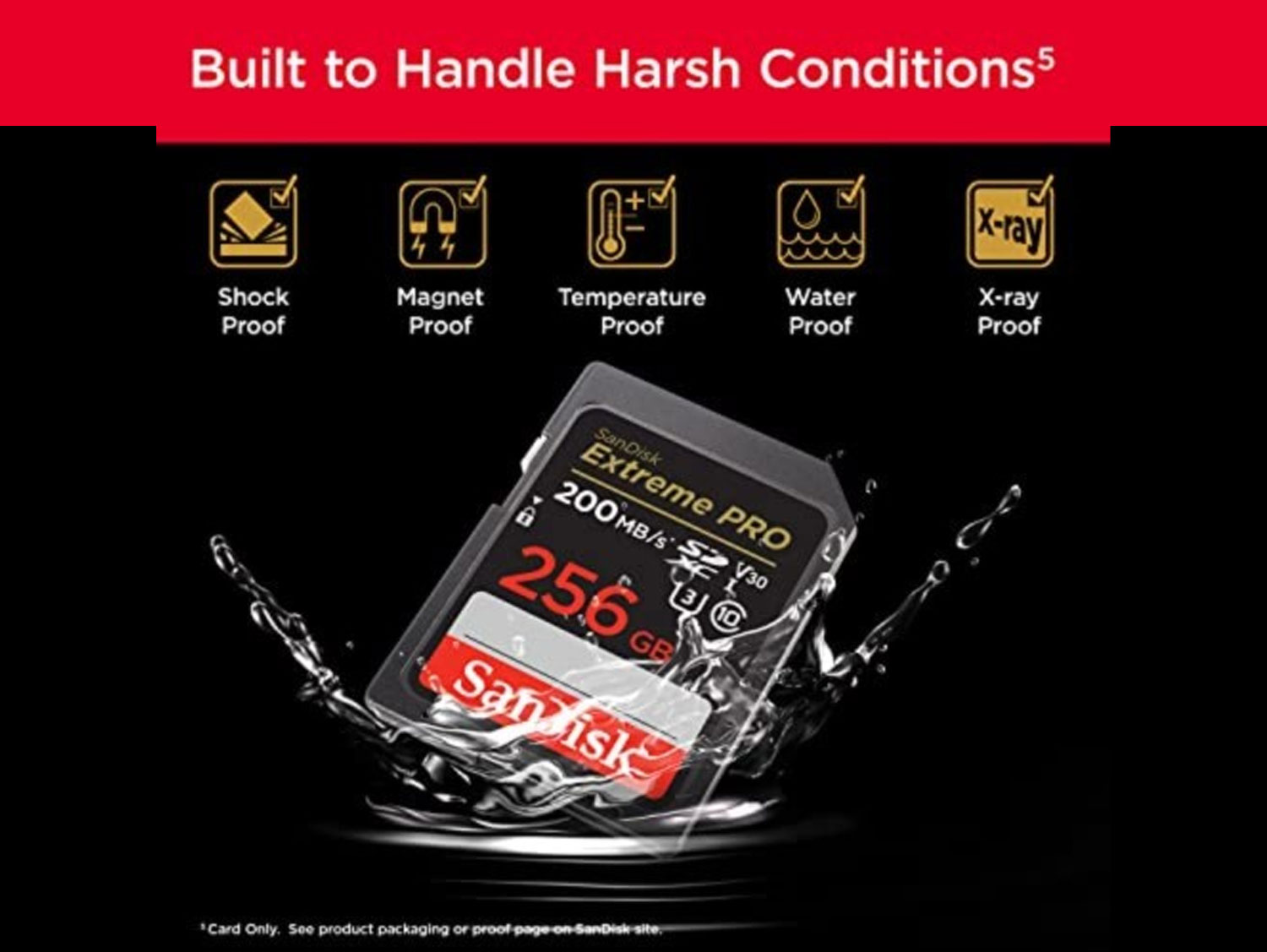 SanDisk 256GB Extreme PRO UHS-I SDXC 200 MB/s Memory Card